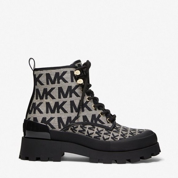 MICHAEL Michael Kors Payton Logo Jacquard Combat Boot - Picture 3 of 7